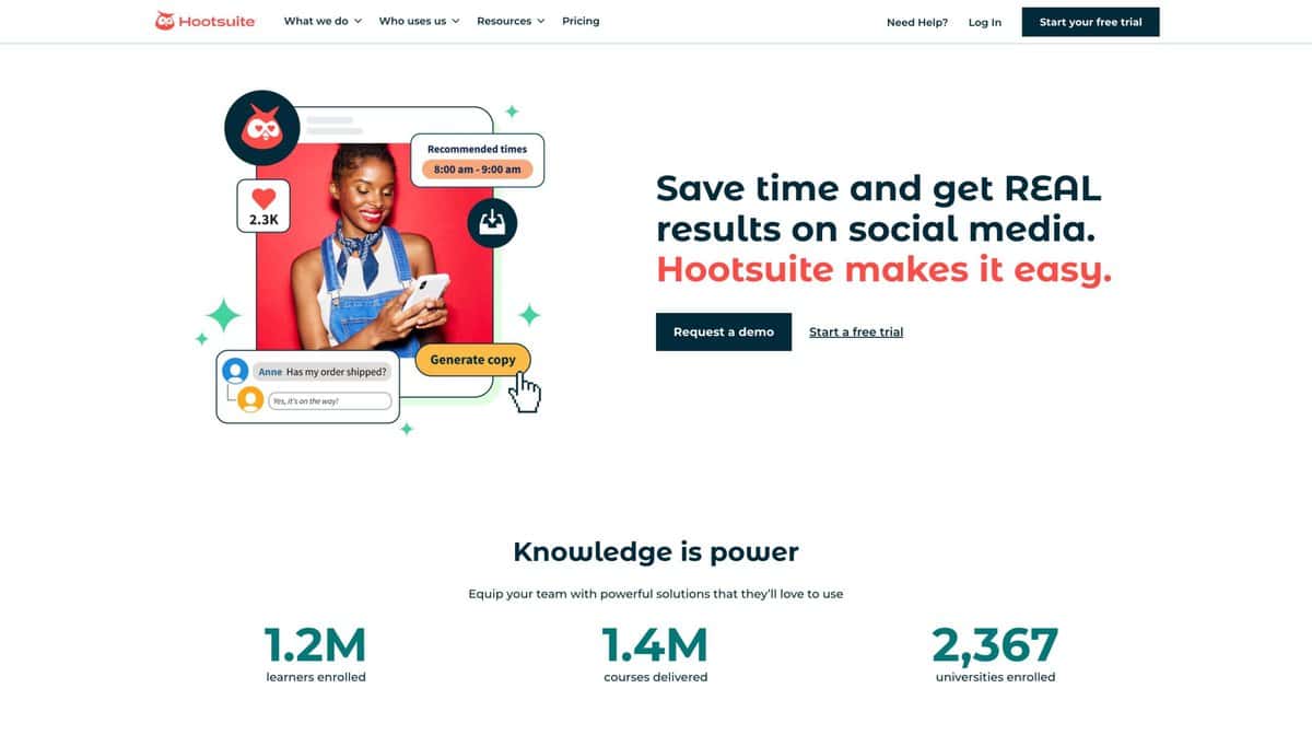 Hootsuite AI Tool for Startups and Social Media Management