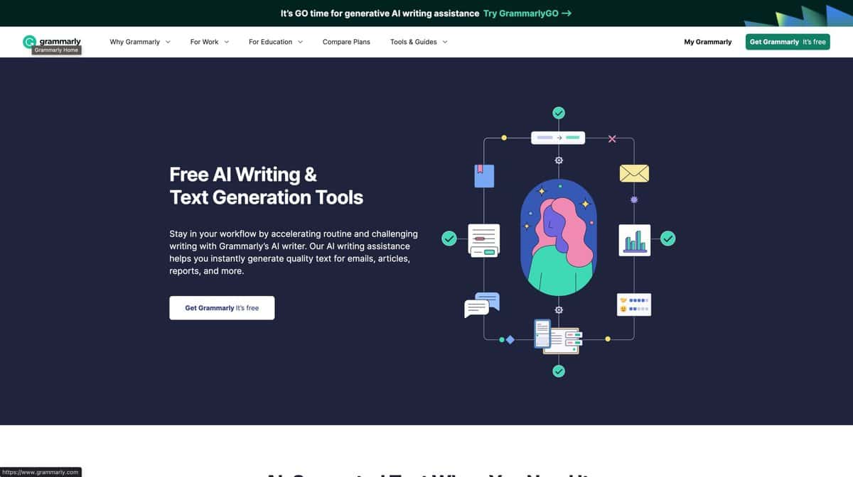 Grammarly AI Writing Assistant Tool for Startups